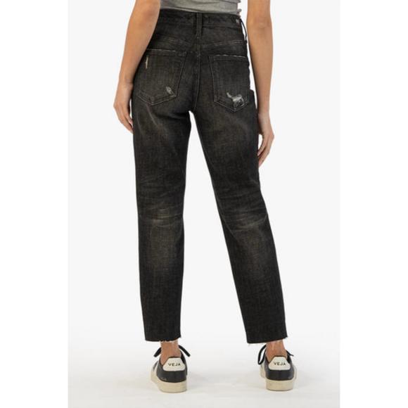 NEW KUT FROM THE KLOTH rachael high rise fab ab mom jean in distinguish wash - Picture 3 of 3
